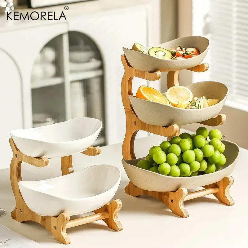2/3 Layer Fruit Plate Home Living Room Plastic Snack Dish Creative Modern Dried Fruit Basket Candy Dish Cake Stand Salad Bowl