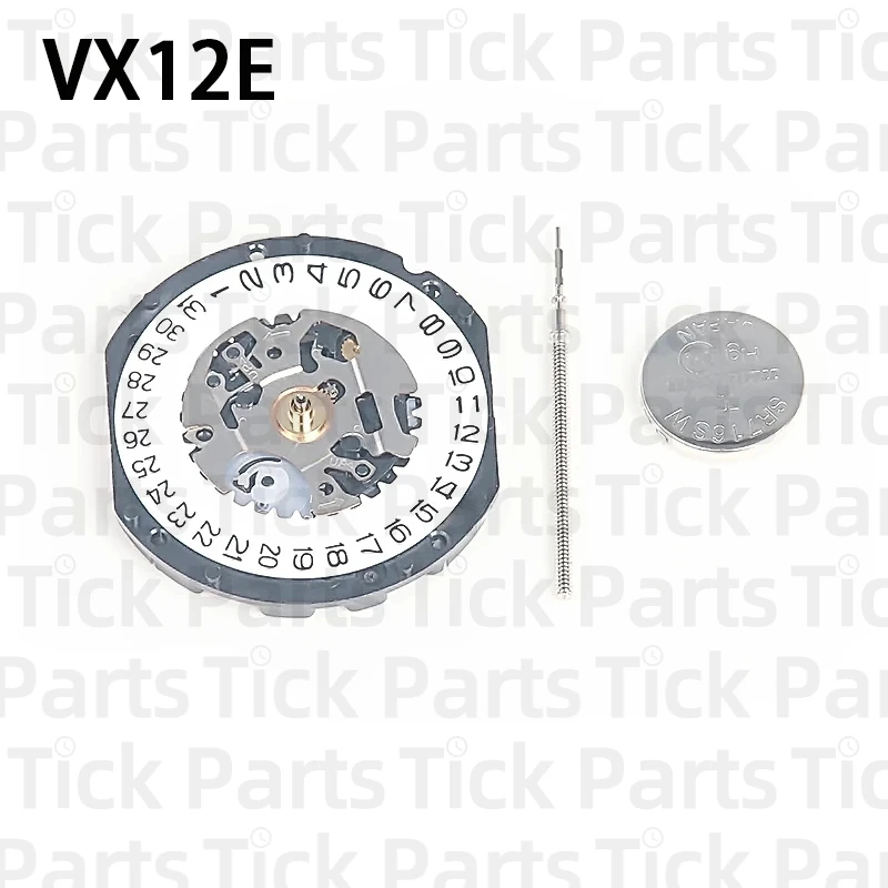 Japan VX12 VX12E Quartz Movement 3 Hands Date At 3/6 Watch Parts Watch Movement Parts Accurate Travel Time Stable Quality