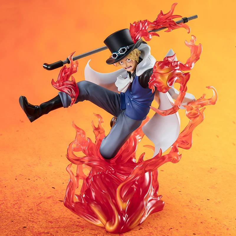 Genuine ONE PIECE Original Figuarts ZERO EXTRA BATTLE Sabo Original Anime Figure Collectible Model Doll Statuette Ornament Gift