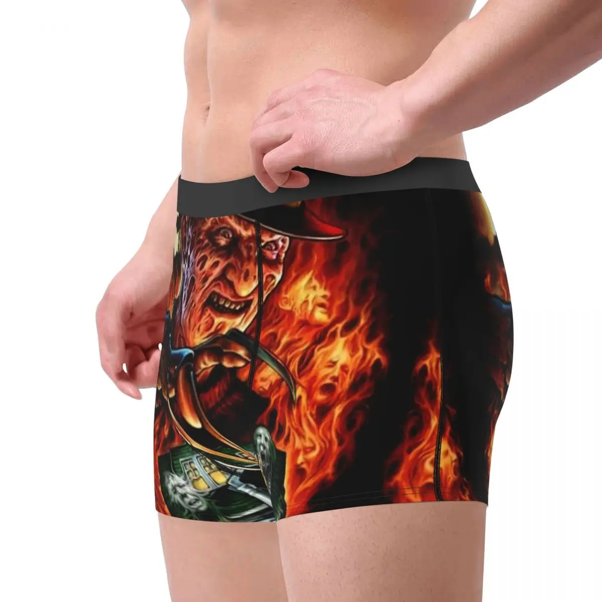 Custom Horror Movie Killer Underwear Men Breathable Halloween Film Boxer Briefs Shorts Panties Soft Underpants For Male