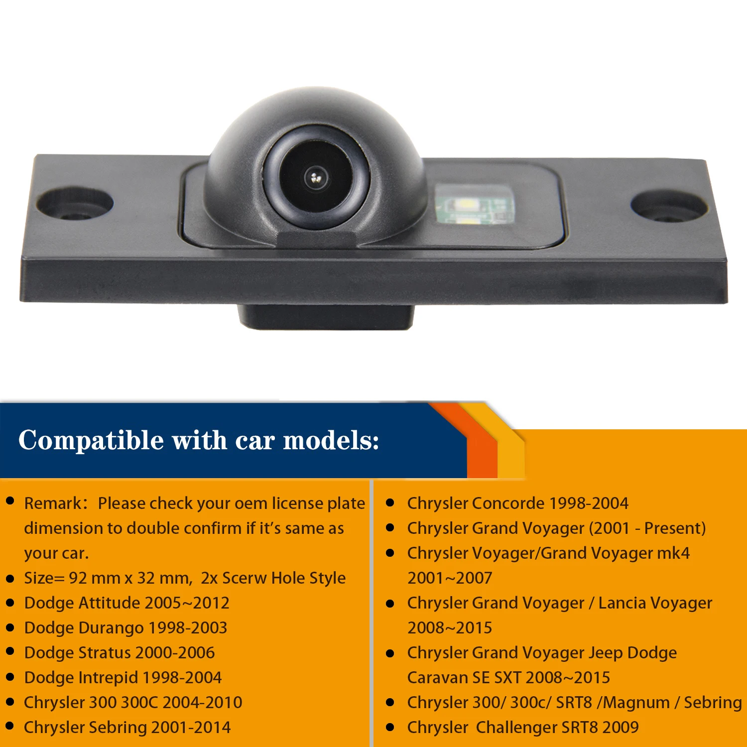 HD Rear View Reversing Backup Camera Night Vision Waterproof Camera for Chrysler Voyager / Grand Voyager mk4 Jeep Dodge Caravan