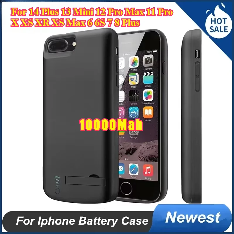 

Battery Charger Case 10000Mah for Iphone 14 Plus 13 Mini 12 Pro Max 11 Pro X XS XR XS Max 6 6S 7 8 Plus Battery Case Power Bank
