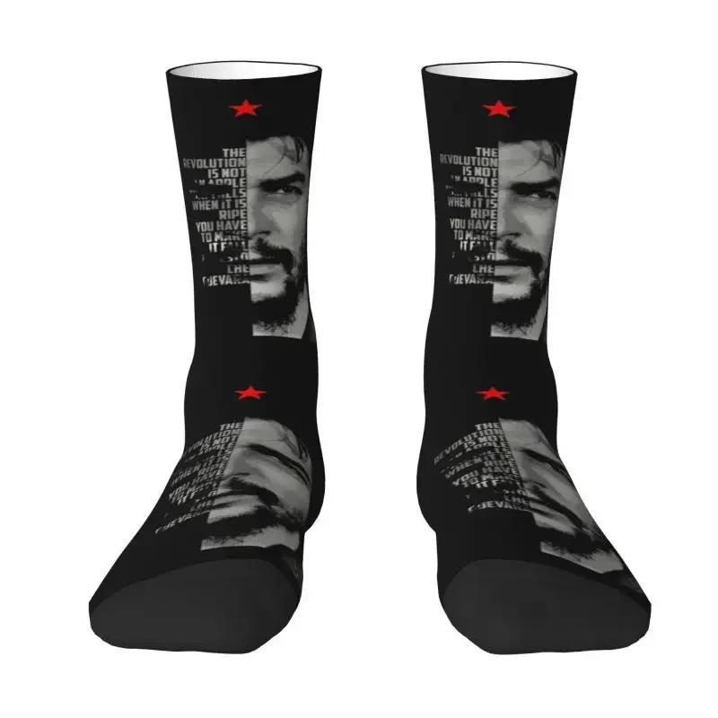 

Funny Cuban Hero Che Guevara Socks Women Men Male Breathable 3D Print Revolution Cuba Socialism Freedom Football Sports Socks