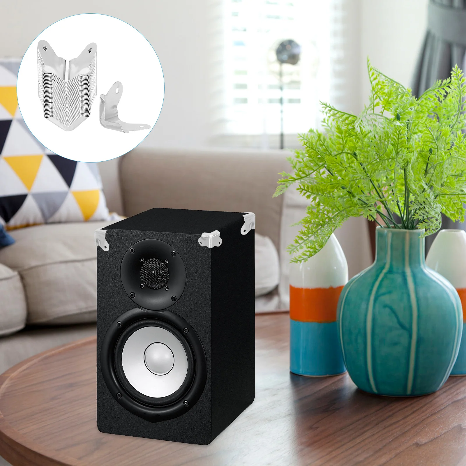 

36Pcs Robust Iron Speaker Corner Protectors Guards for Amplifier Cabinets Anti Corner Covers