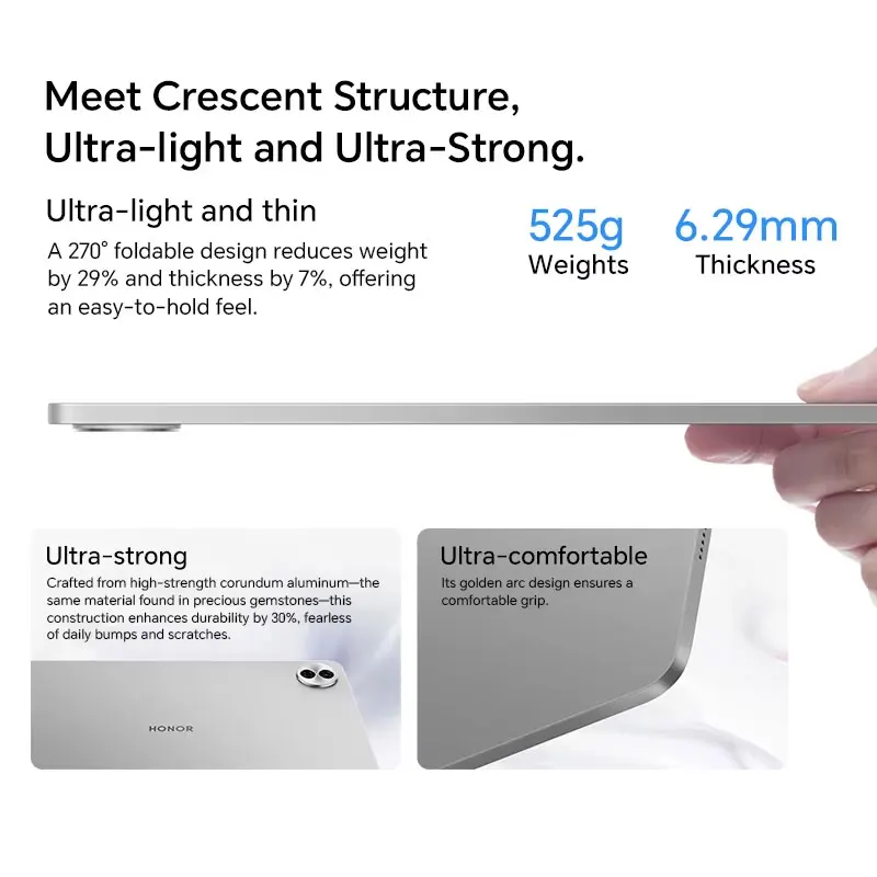 New Global Version HONOR Pad 10 Snapdragon 7 Gen 3 12.1'' 120Hz LCD Screen 10100mAh Battery HONOR 66W Supercharge 8MP Camera