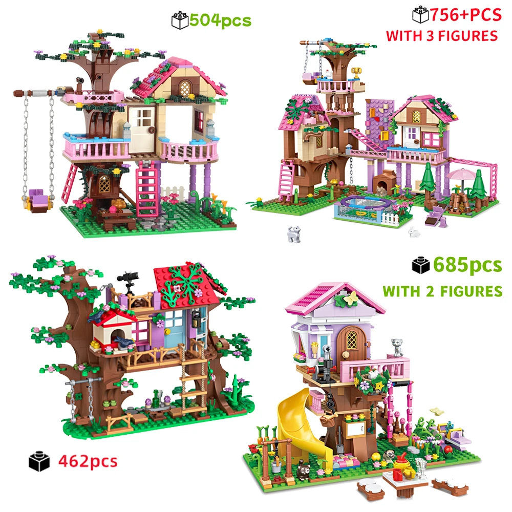 

Creative Building Blocks Forest Animal Villa 3D Architecture Model MOC DIY Street View Decoration Kids Christmas Birthday Gift