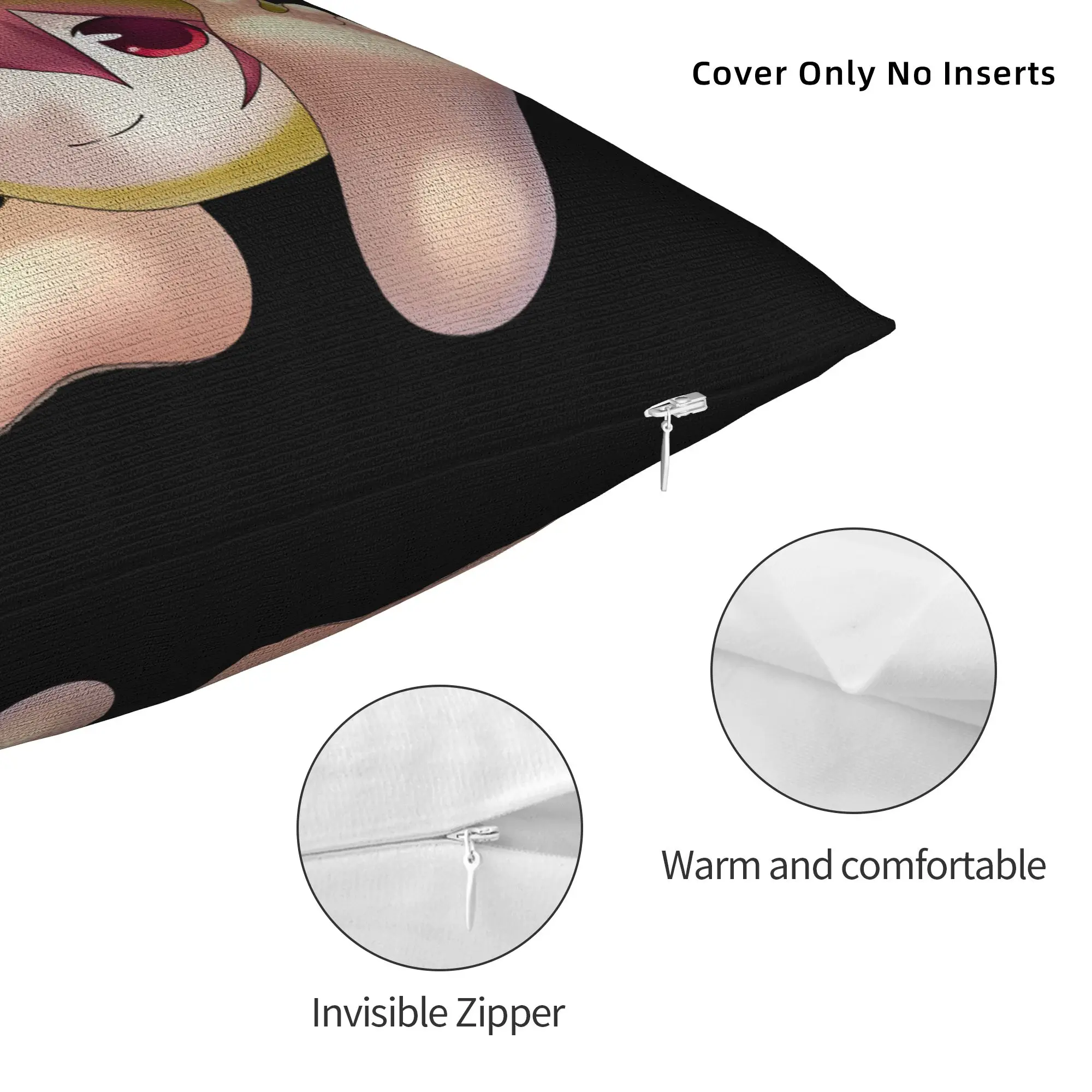 Pearto Creative Kasane Teto Expression Pillowcase Printed Polyester Cushion Cover Funny Pear Throw Pillow Case Cover Seater