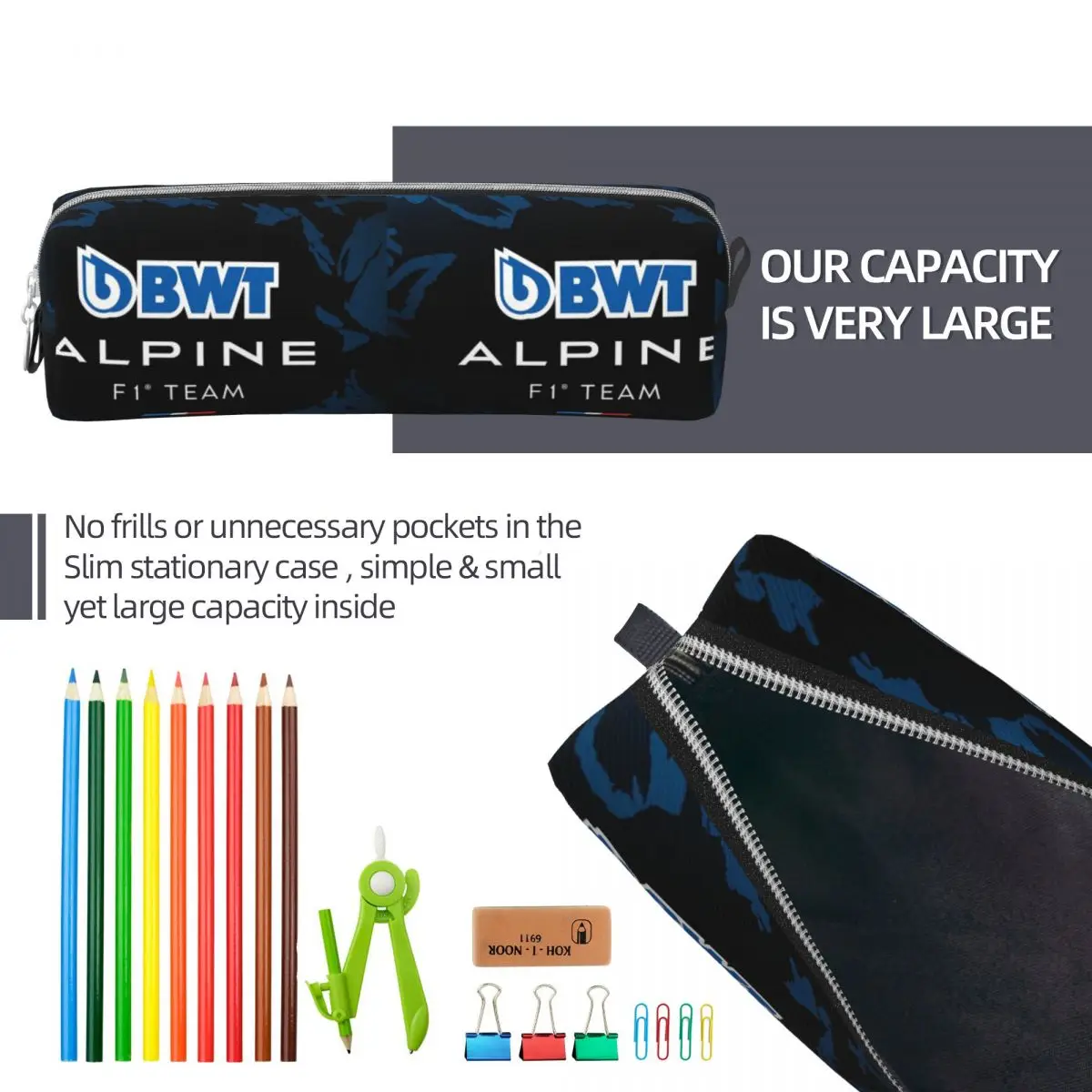 جبال الألب فريق مقلمة حقائب أقلام سعة كبيرة صندوق القلم للبنين بنات مدرسة مكتب قلم رصاص الحقيبة حقيبة مستحضرات التجميل #5