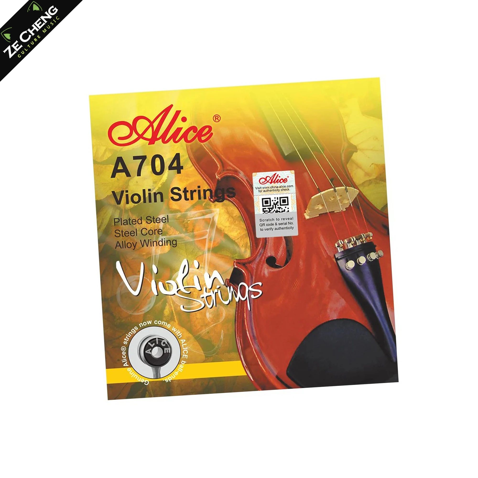 

E a D G, 1 Set, 1/8, 1/4, 1/2, 3/4, 4/4, Alice-Steel Core Aluminum Alloy Violin Strings