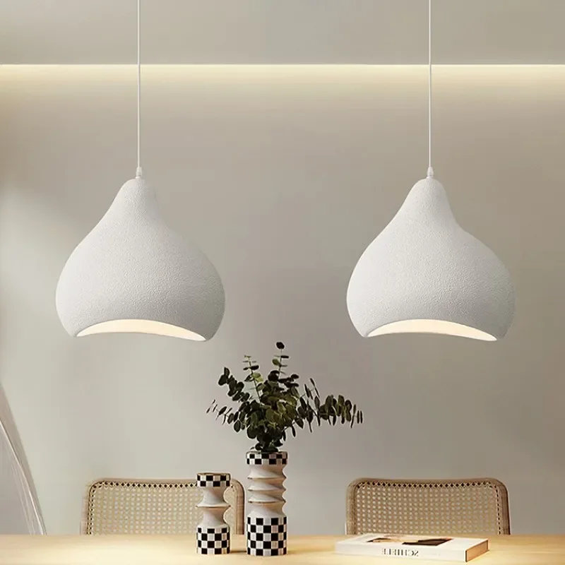 

Nordic Wabi Sabi E27 LED Pendant Light Dining Room Chandelier Japanese Hanging Lamp for Bar Droplight Home Decor