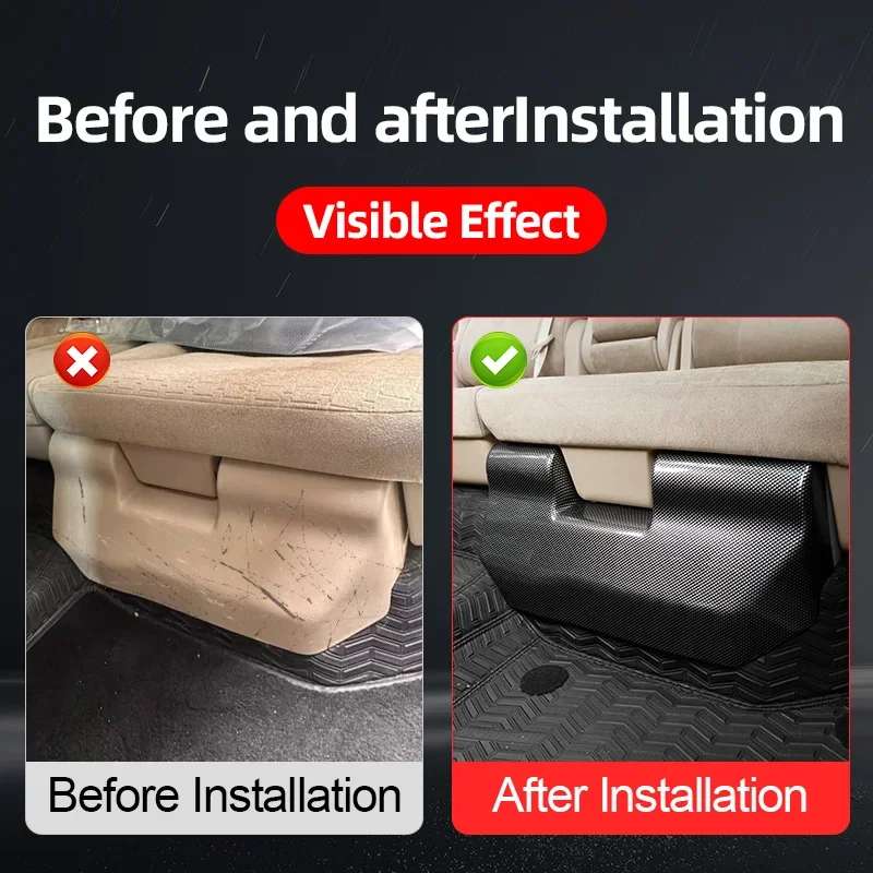 Dla Toyota Land Cruiser LC300 J300 2021-2025 Osłona dolna siedzenia, osłona przed kopnięciem, akcesoria do modyfikacji wnętrza