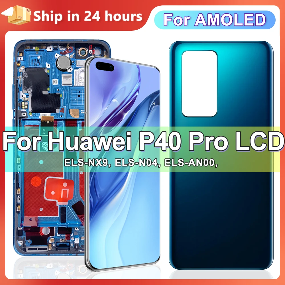 LCD P40 Pro Display with Fingerprint Replacement, for Huawei P40 Pro ELS-NX9 ELS-N04 Lcd Display Touch Screen Digital Assembly