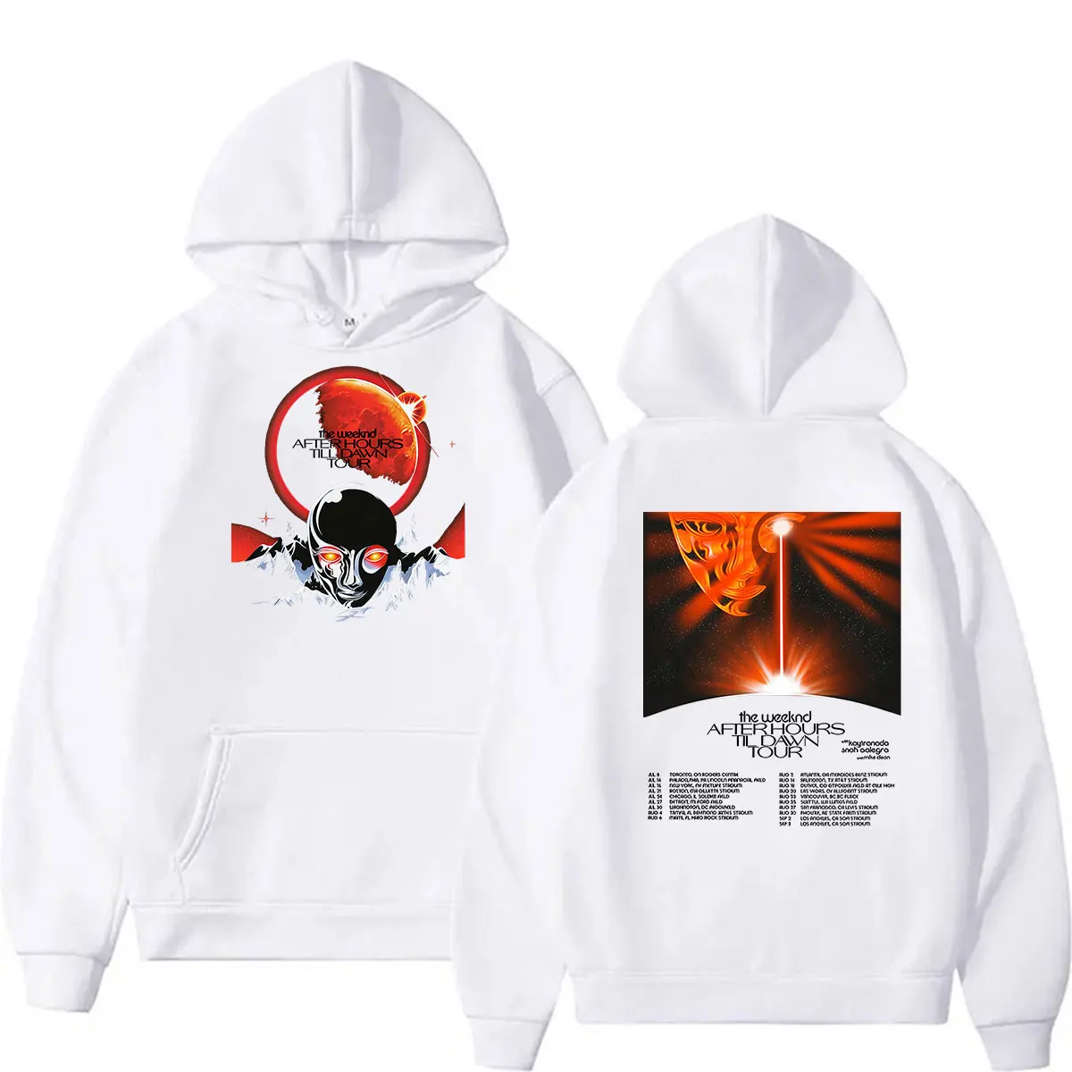 The Weeknd After Hours Til Dawn Tour 2026 Hoodie Men's Vintage Fashion Long Sleeve Sweatshirt Hip Hop Clothing Pullover Hoodies
