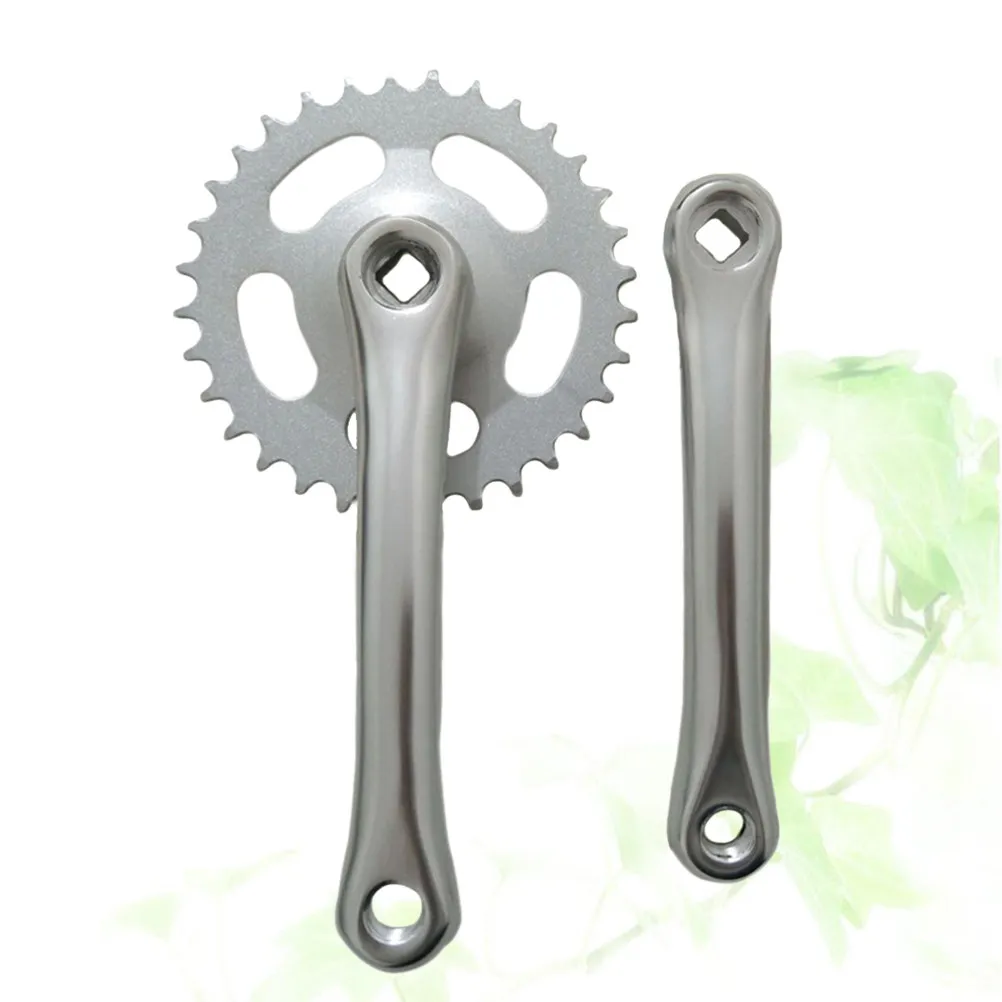 

38 Teeth Aluminum Crankset Mountain Bike Crank 170Mm Silver High Strength Reliable Gear Range Smooth Shifting Crankset