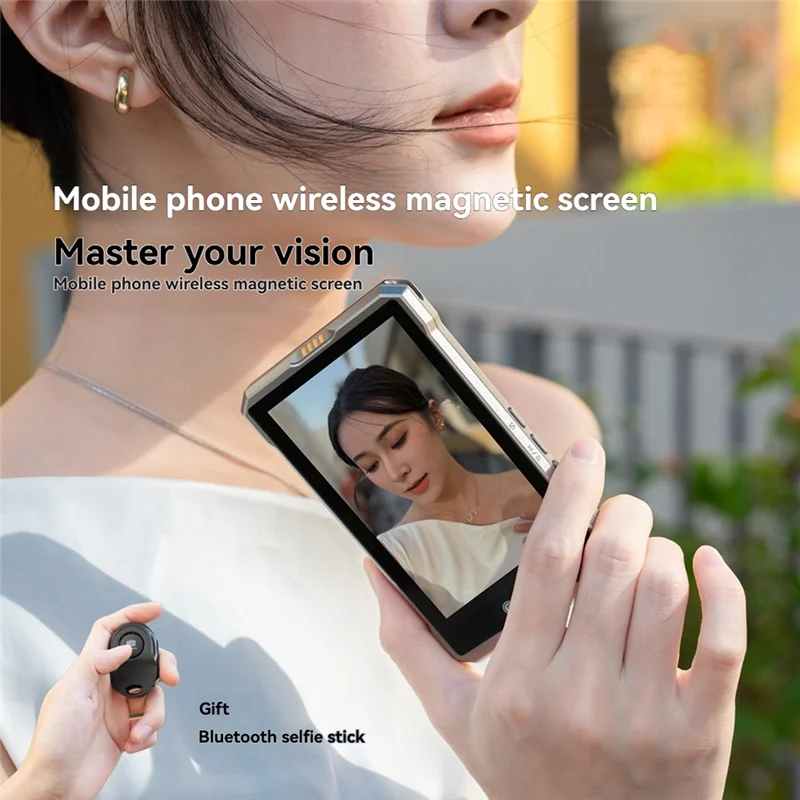 Y22A-Monitor Screen For Smartphone Rear Camera For Phone Rear Camera Selfie Vlog Live Wireless Magnetic Selfie Monitor Screen