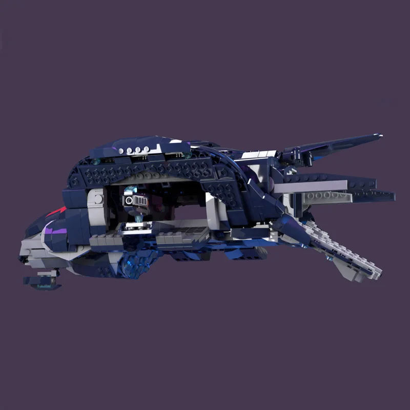 1489PCS MOC Haloes Ruswum Modello Phantom Warrior Trasporto Covenant Dropship FAI DA TE Modello Building Blocks Giocattoli Di Compleanno Regalo