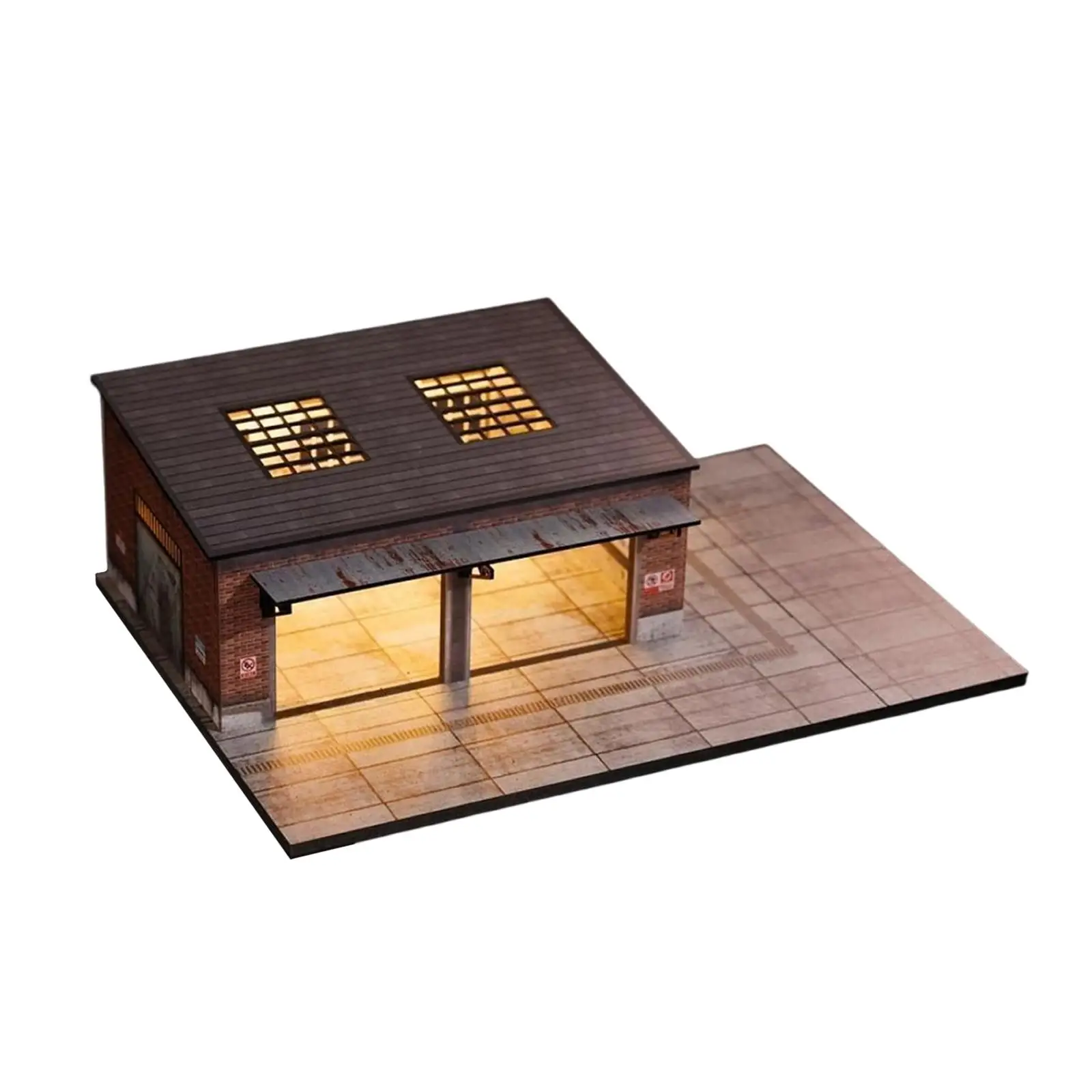 

1/64 модель складской сцены со светом, коллекционная масштаб 1:64, заводская сцена, макет сцены гаража, парковка, аксессуары для диорамы