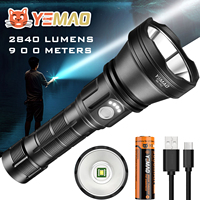 YEMAO 98KPro High Power Flashlight 2840LM 21700 battery Rechargeable LED Lantern 6 Modes W/Memory 900m Range tactical Flash lamp