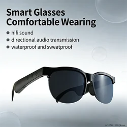 Original G58 Smart Sunglasses Earphones HiFi Stereo Music Bluetooth 5.4 Wireless Headset Driving HD Microphone Call Headphones
