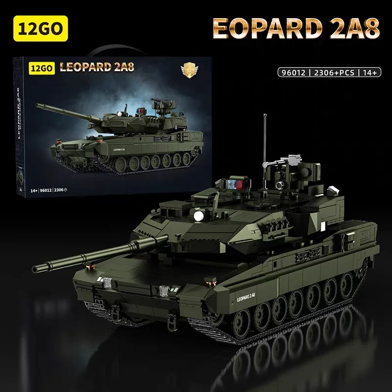 

2306 + шт. Leopard 2A8 основный боевой танк, Коллекционная военная модель, набор строительных блоков, сделай сам, подарок на Хэллоуин/Рождество/день рождения