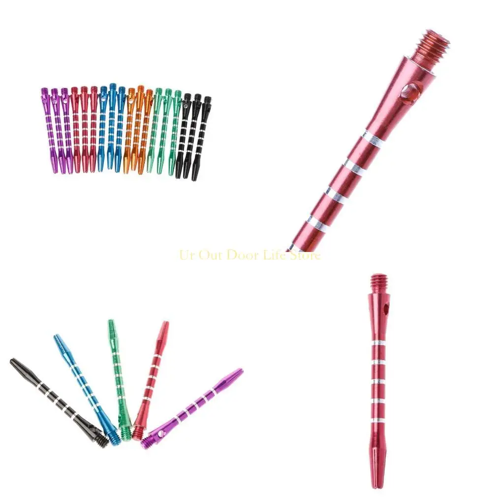 

77UF 6 Sets/18 Pcs 53mm Aluminum Shafts 6 Colors 2BA Thread Size Length