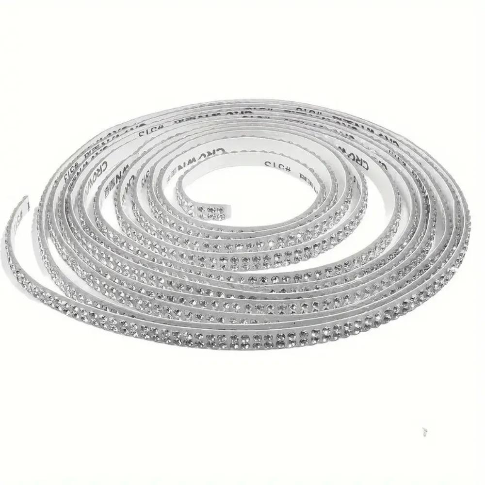 5M Self Adhesive Crystal Rhinestone Sticker Multicolour Crystal Motif Self Adhesive Rhinestone 5mm Width Adhesive Diamond