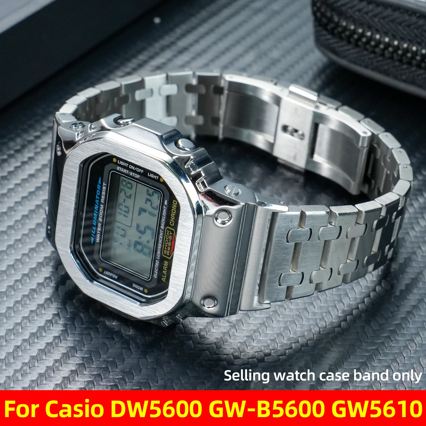 

DW5600 Mod Kit ремешок для часов Чехол для Casio G-SHOCK 3299 GW5610 DW-5600 GW-B5600 Модифицированный металлический корпус из нержавеющей стали Мужской ремешок для часов