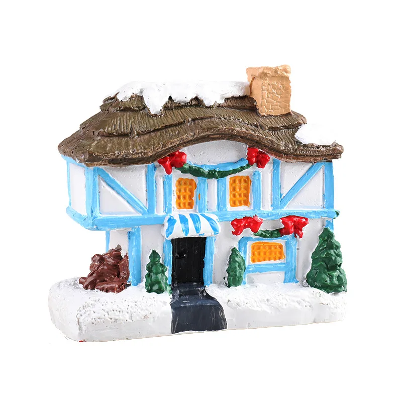 

Resin Small House Christmas Decoration Luminous Micro Landscape Festival Decor Creative New Item for Home Festive Setup