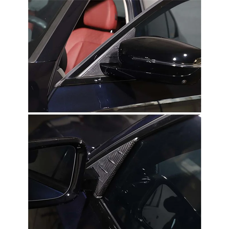

Reliable-For BMW 3 Series G20 G28 2020-2023 Real Carbon Fiber A-Pillar Triangle Cover Trim Decorative Exterior Parts Accessories