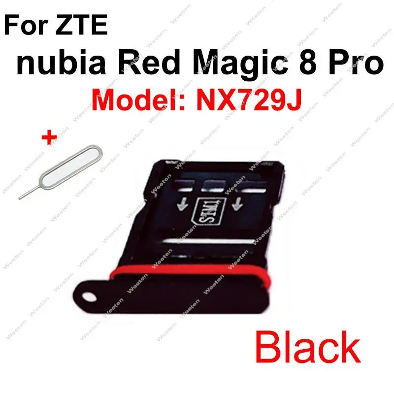 Sim Card Tray For ZTE Nubia Red Magic 8 8S Pro/ 8 8S Pro Plus SIM Card Tray Holder Micro SD Card  Reader Adapter Repaire Parts