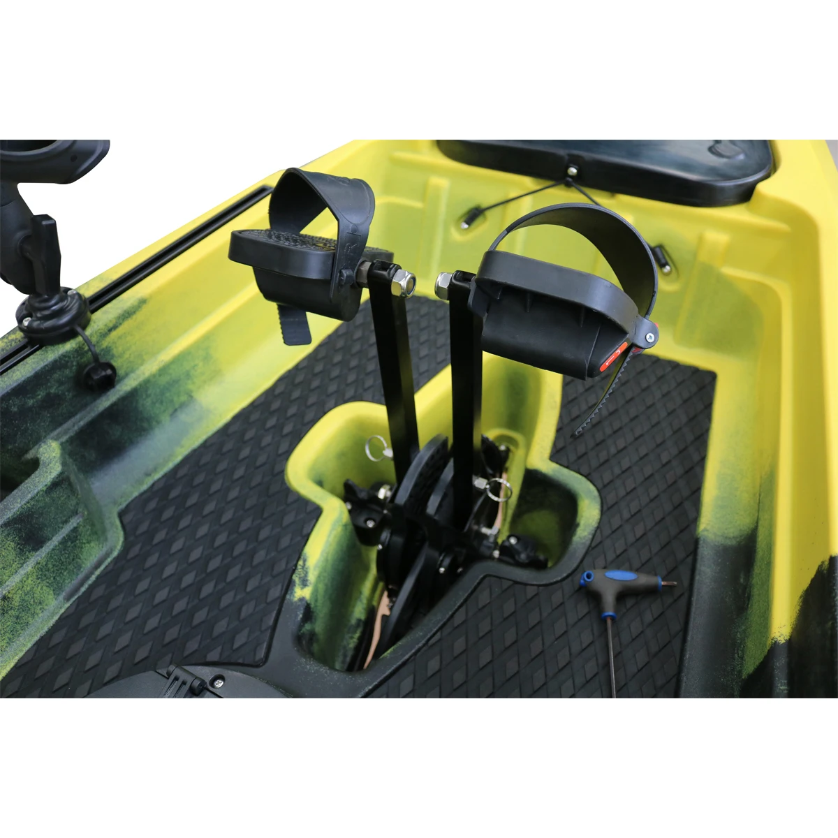 12ft  Sit on Top Fishing Flap Pedal Drive Kayak with Rudder System