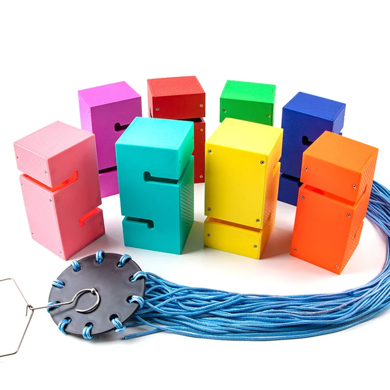 5 قطعة لعبة العمل الجماعي الرياضي في الهواء الطلق الدعائم لعبة الأطفال التعاون في بناء برج رياض الأطفال المعدات الحسية ألعاب رياضية للأطفال