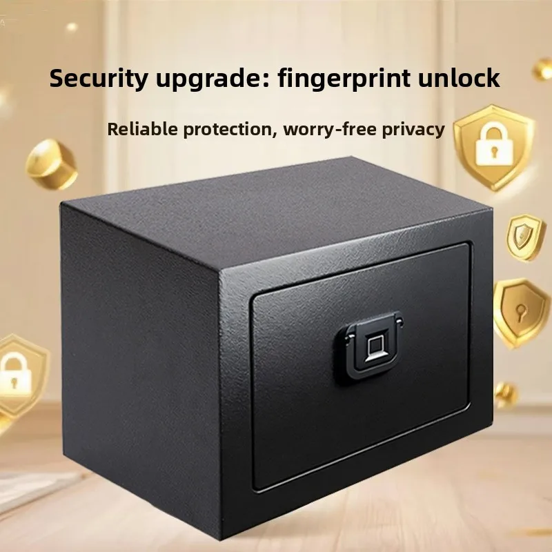 Fingerprint Piggy Bank Safe Household with Lock Adult Safe Password Box Small Confidential Cabinet Box