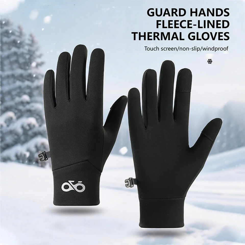 KoKossi Winter Polar Fleece Cold Weather Gloves Touch Screen Non-slip Thermal Gloves Outdoor Running Hiking Cycling Gloves