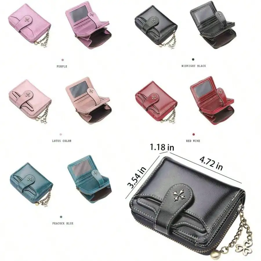 Frauen Brieftaschen und Geldbörsen PU Leder Geld Tasche Weibliche Kurze Haspe Geldbörse Kleine Münze Karte Halter Blau Rot Kupplung Neue Frauen Brieftasche