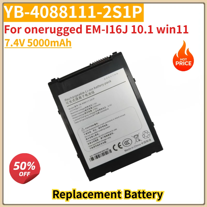 

YB-4088111-2S1P High Quality Battery 7.4V 5000mAh for onerugged EM-I16J 10.1 win11 Brand New Replacement Battery