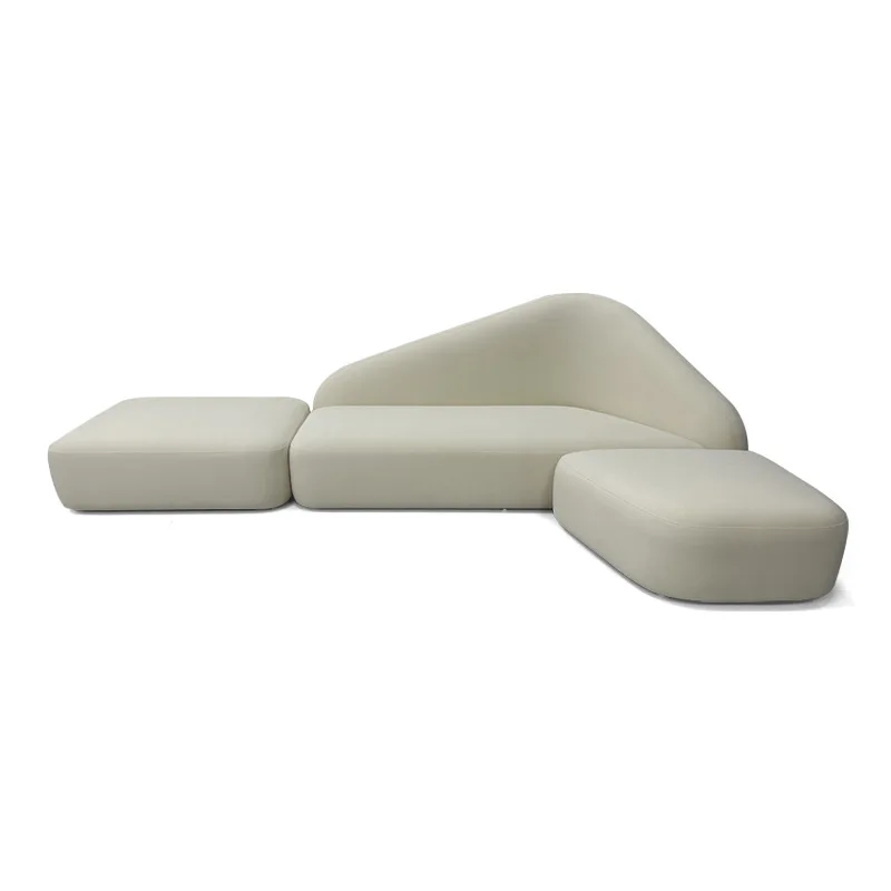 

Modern special-shaped , living room, exhibition hall, shopping mall designer furniture, lamb wool fabric module combination