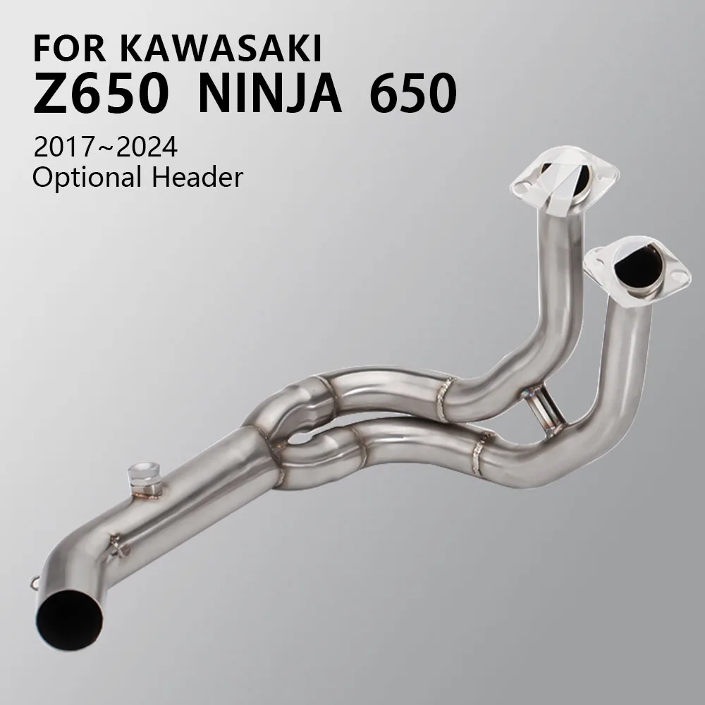 

Racing Motorcycle Exhaust Slip-On Front Link Pipe 51MM Interface Escape For Kawasaki NINJA 650 NINJIA650 Z650 2017-2024