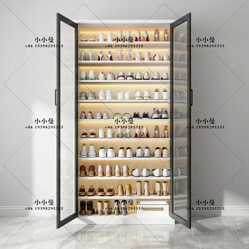 Modern simple sliding door, dust-proof living room entrance cabinet, floor-to-ceiling storage cabinet