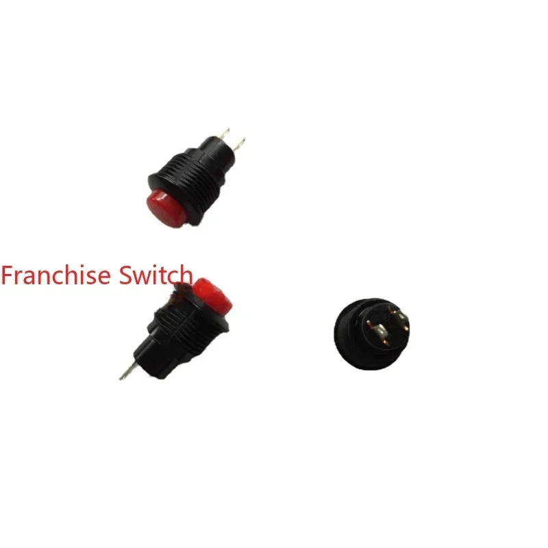 10PCS Round Pushbutton Switch Self-reset 12mm Hole Position Reset Button Normally Open Press On Red