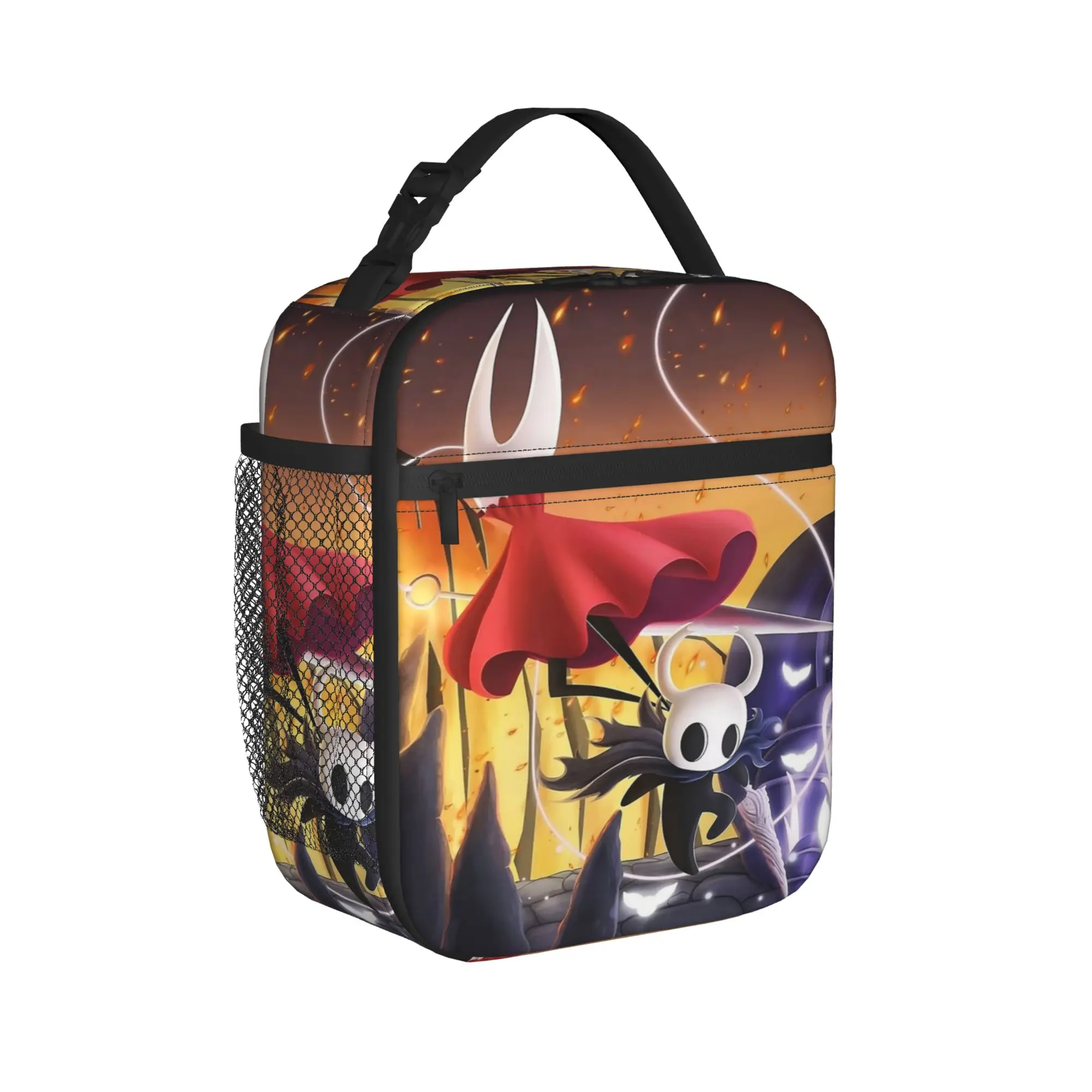 Hollow Knight Silksong Insulated Lunch Bags High Capacity  Meal Container Cooler Bag Tote Lunch Box Work  Picnic Girl Boy