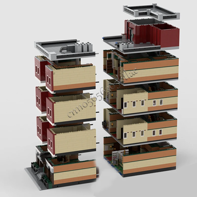 11444 PCS Iwatodai Dorm Modular Complete Construction MOC Building Block Model Children Assembly Christmas Gifts Education Set