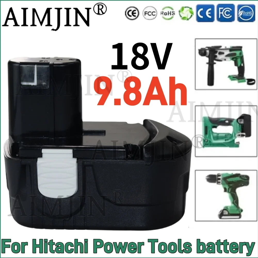 

Rechargeable Battery 18V 9800mAh for Hitachi Power Tool Screwdriver Drill: EB1820 EB1812 EB1830H EB1833X EB18B 322437