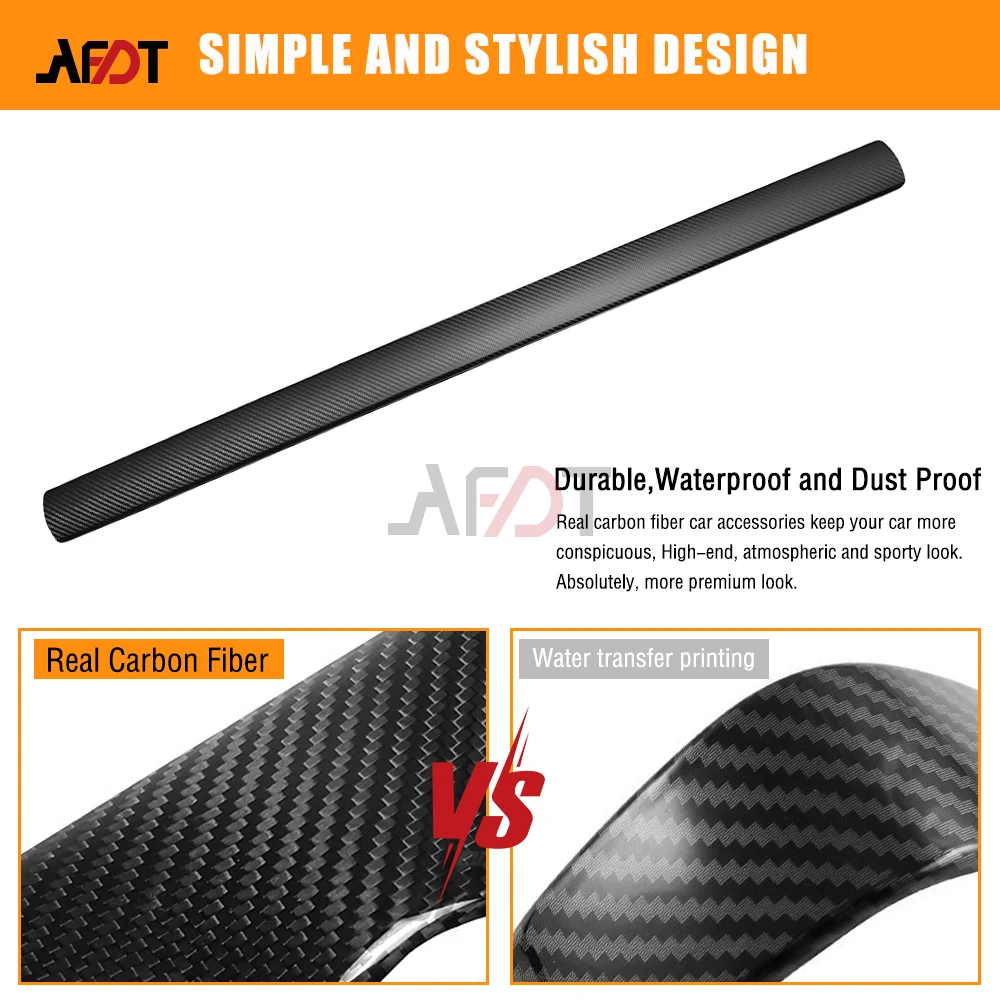 AFDT For Mercedes Benz AMG GT Interior Carbon Fiber Rear Cross Strut Bar Cover GTR GTS C190 R190 2019-2023 Car Accessories