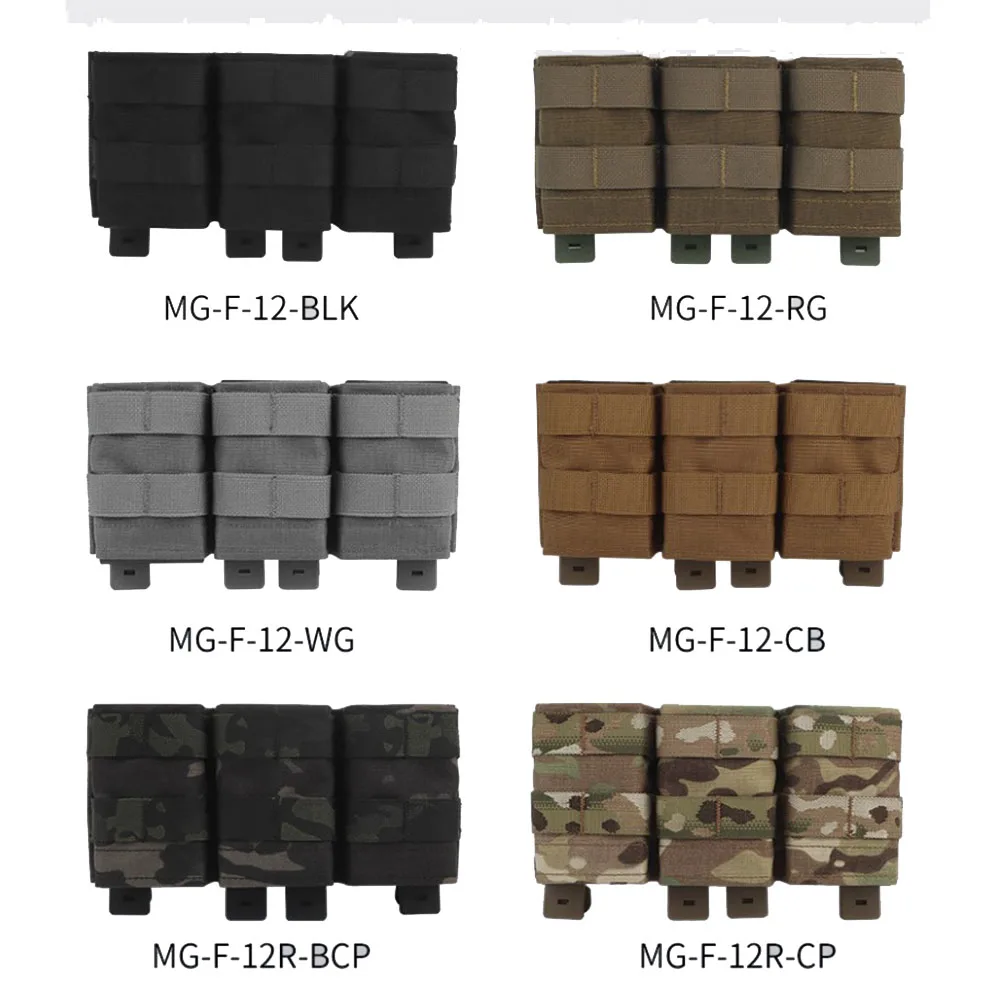 Tactical Fast 5.56 Triple Mag Pouch Medium M4 KYWI Molle Magazine Pouch Insert Open Malice Clip Strap Hunting Airsoft Accessorie