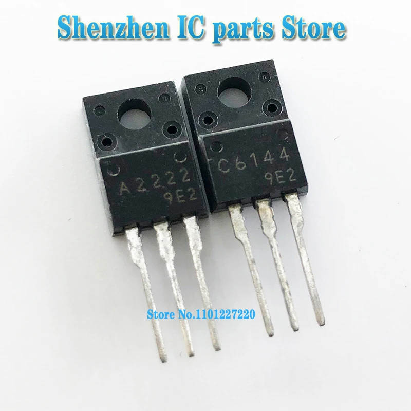 10pairs=5pcs/lot 2SA2222 2SC6144 TO-220F（5pcs/lot A2222 + 5pcs/lot C6144） TO-220 In Stock