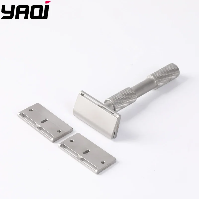 YAQI  Safety Razor for Men Metal Shaving Razor with Anti-Slip Grip & Removable Head, Wet Shave Tool Grooming Gift
