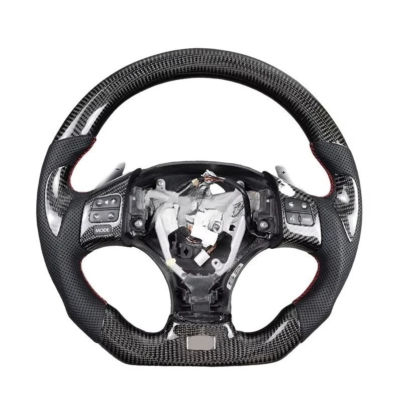 Professional Manufacturer Carbon Fiber Perforated Leather Sports Steering Wheel for Lexus IS250 IS300 Car Steering Wheel