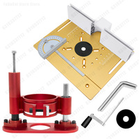 Router Lift 65mm Universal Trimming Machine Router Lift Table Base for Woodworking Benches Table Saw Aluminum Alloy Base Tool