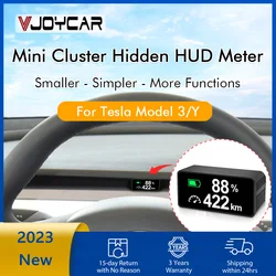 2023 New Air Vent Embedded Mini Dashboard Hidden HUD Cluster per Tesla Model 3 Y accessori Speed Gear Battery Software Upgrade